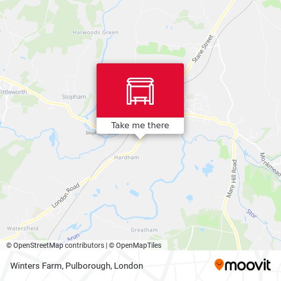 Winters Farm, Pulborough map