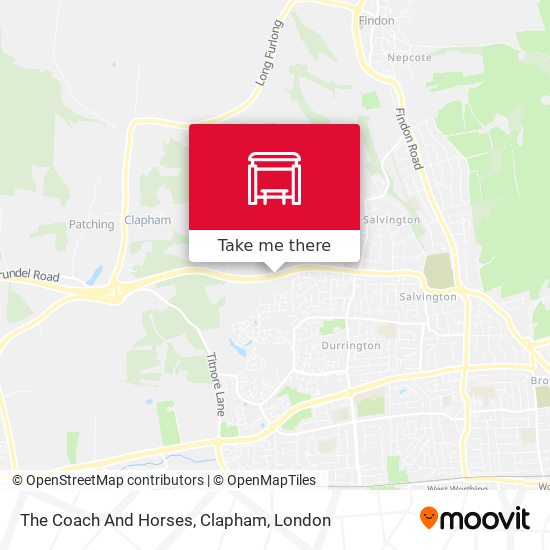 The Coach And Horses, Clapham map