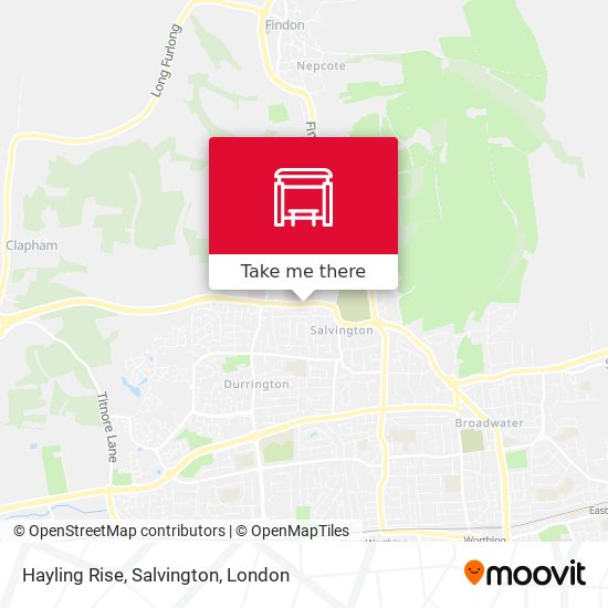 Hayling Rise, Salvington map