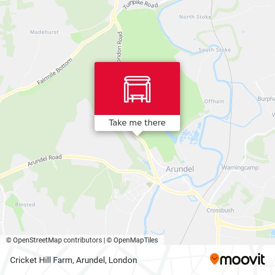Cricket Hill Farm, Arundel map