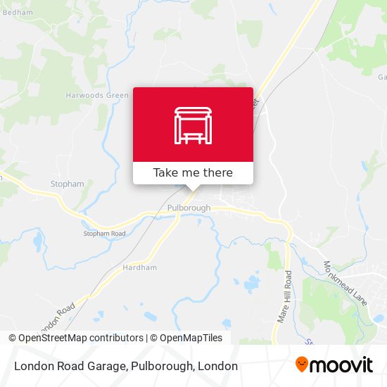 London Road Garage, Pulborough map