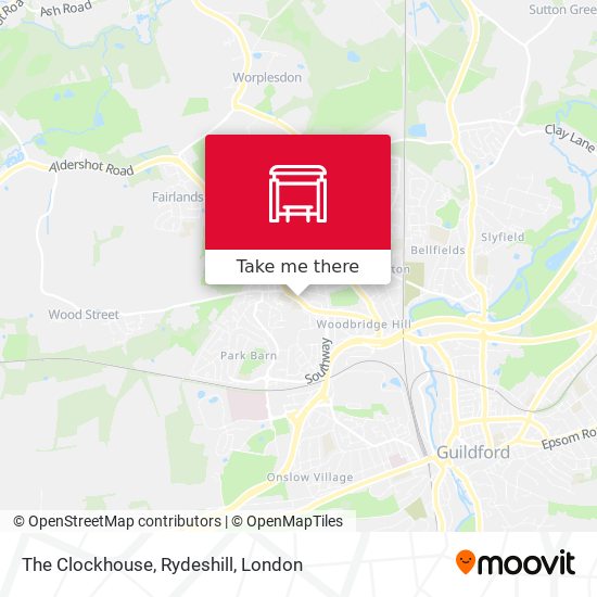 The Clockhouse, Rydeshill map