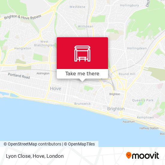 Lyon Close, Hove map