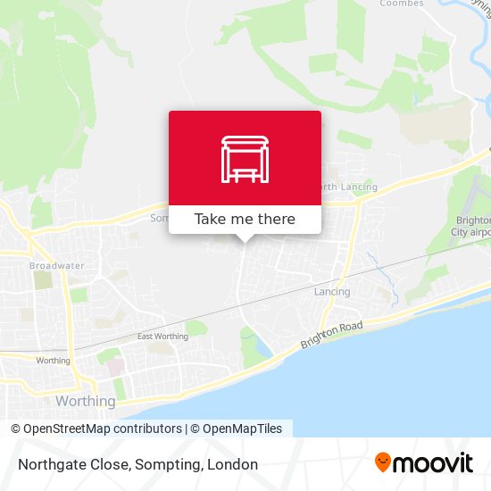 Northgate Close, Sompting map