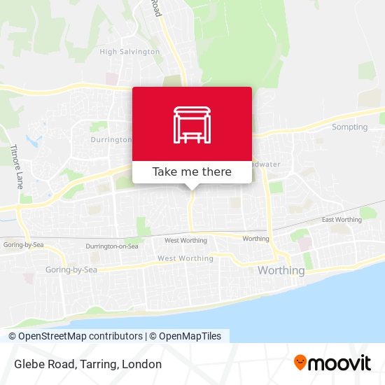 Glebe Road, Tarring map