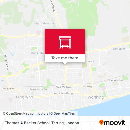 Thomas A Becket School, Tarring map