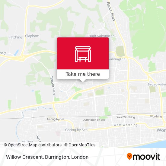 Willow Crescent, Durrington map