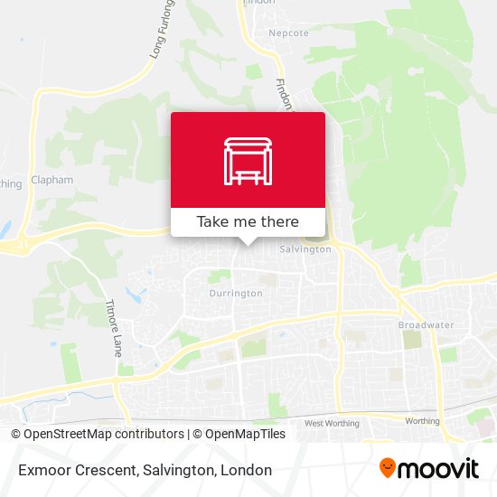 Exmoor Crescent, Salvington map