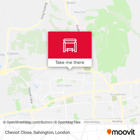 Cheviot Close, Salvington map