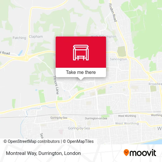 Montreal Way, Durrington map