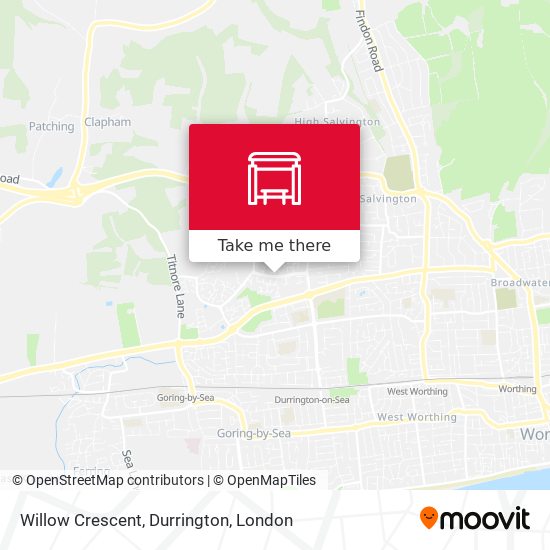Willow Crescent, Durrington map