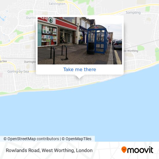 Rowlands Road, West Worthing map