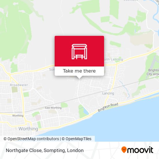 Northgate Close, Sompting map