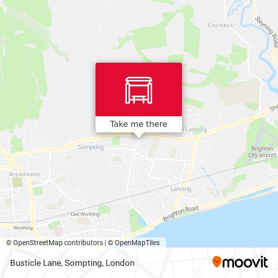 Busticle Lane, Sompting map