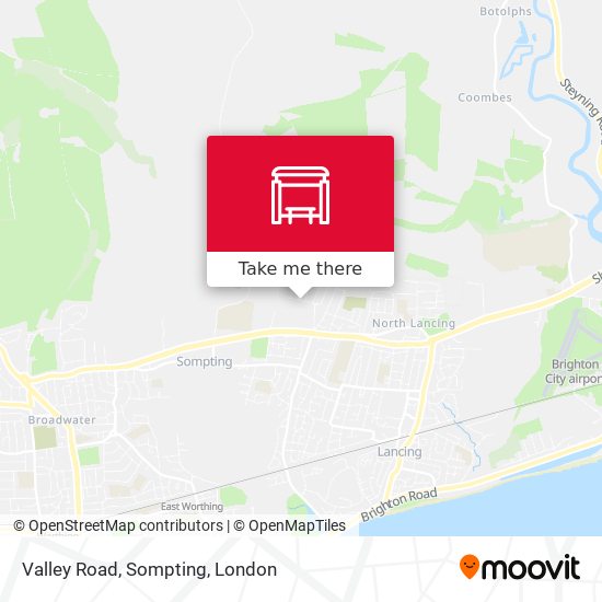 Valley Road, Sompting map