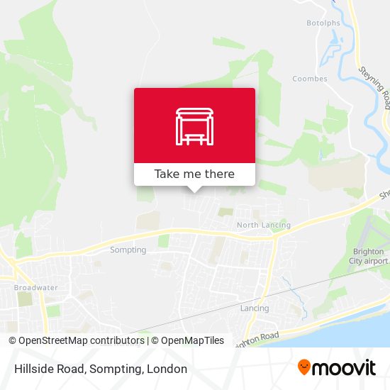 Hillside Road, Sompting map