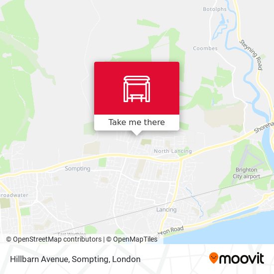 Hillbarn Avenue, Sompting map