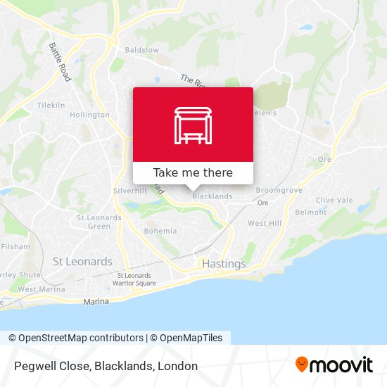 Pegwell Close, Blacklands map