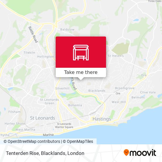 Tenterden Rise, Blacklands map