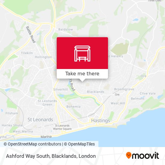 Ashford Way South, Blacklands map