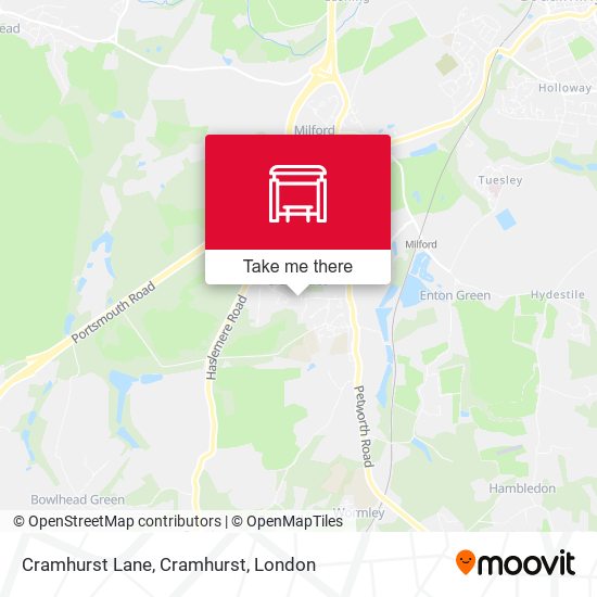 Cramhurst Lane, Cramhurst map