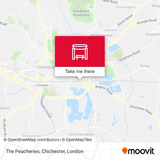 The Peacheries, Chichester map