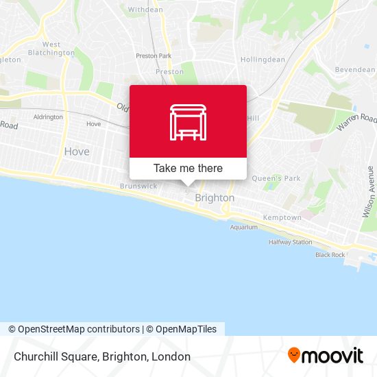 Churchill Square, Brighton map