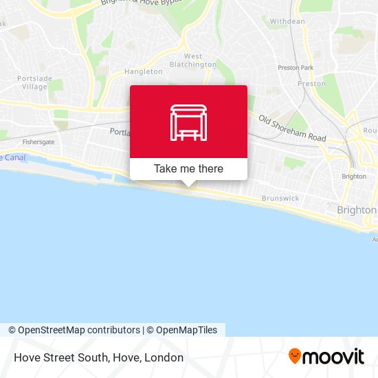 Hove Street South, Hove map