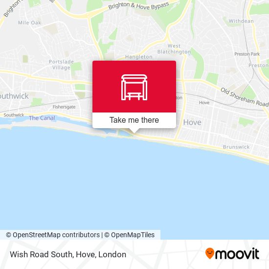 Wish Road South, Hove map