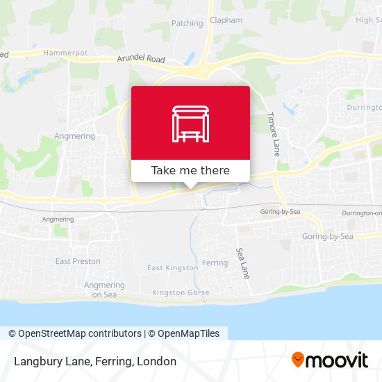 Langbury Lane, Ferring map