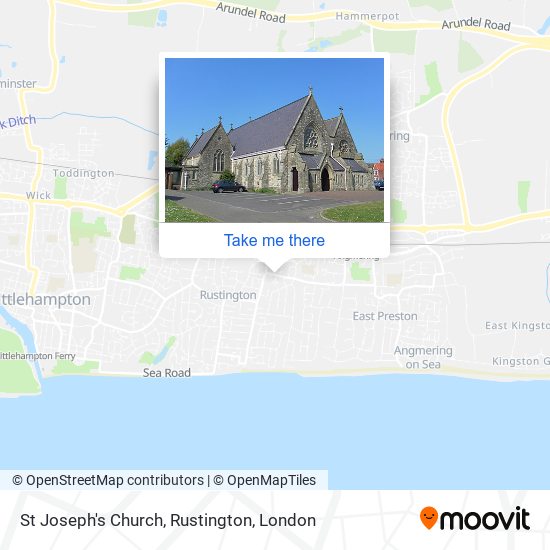 St Joseph's Church, Rustington map