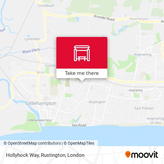 Hollyhock Way, Rustington map