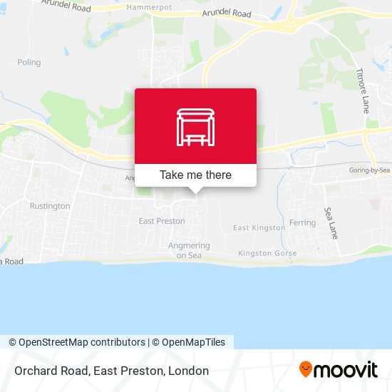 Orchard Road, East Preston map