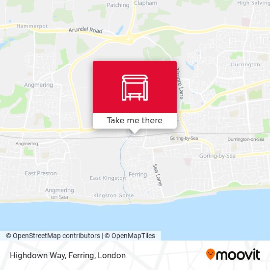 Highdown Way, Ferring map