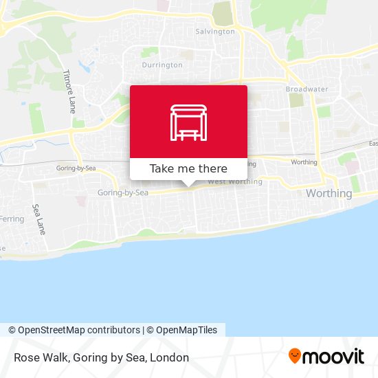Rose Walk, Goring by Sea map