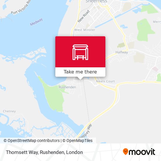 Thomsett Way, Rushenden map