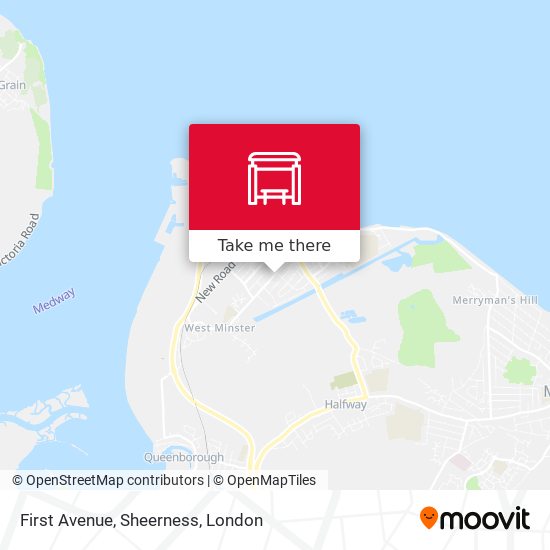 First Avenue, Sheerness map