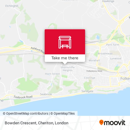 Bowden Crescent, Cheriton map
