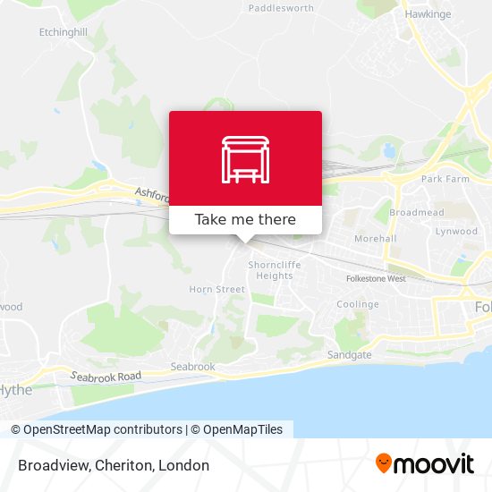 Broadview, Cheriton map
