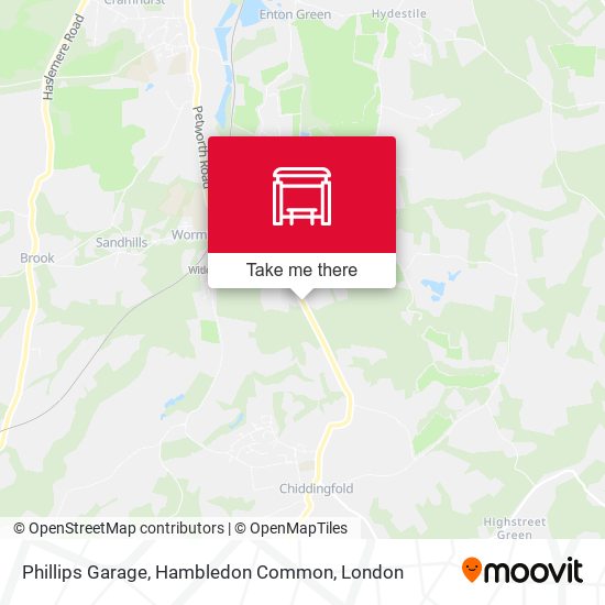 Phillips Garage, Hambledon Common map