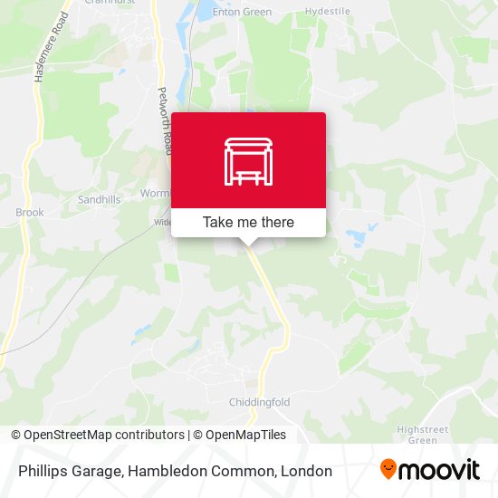 Phillips Garage, Hambledon Common map