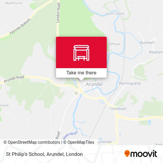 St Philip's School, Arundel map