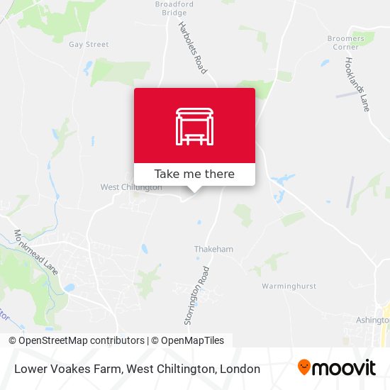 Lower Voakes Farm, West Chiltington map