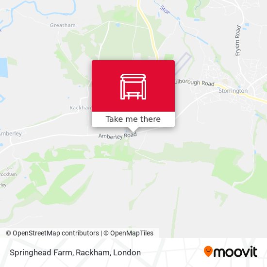 Springhead Farm, Rackham map
