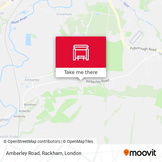 Amberley Road, Rackham map