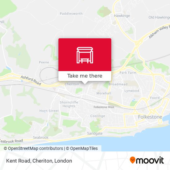 Kent Road, Cheriton map