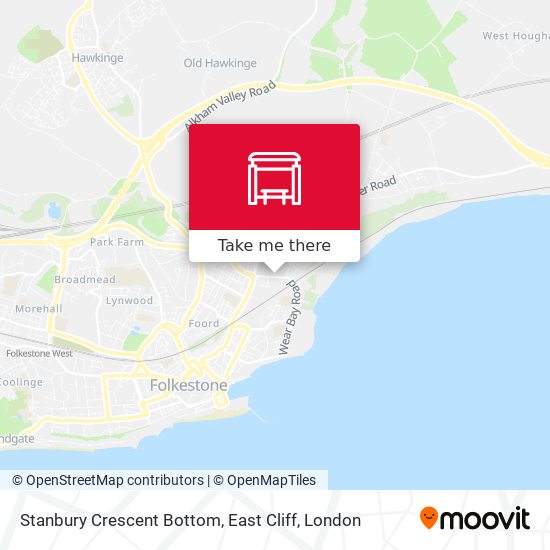 Stanbury Crescent Bottom, East Cliff map