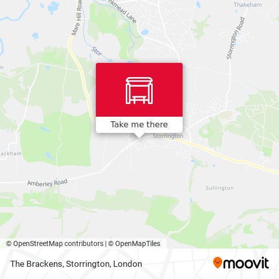 The Brackens, Storrington map
