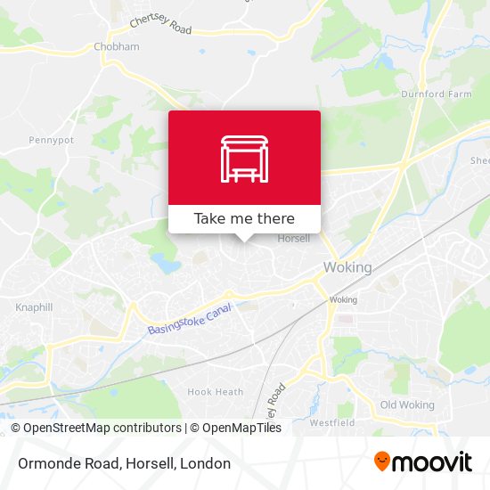 Ormonde Road, Horsell map