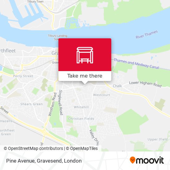 Pine Avenue, Gravesend map